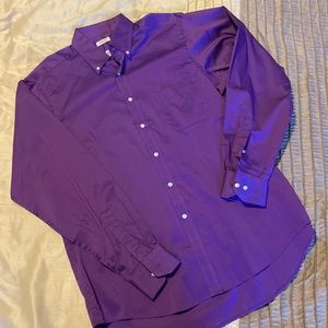 EUC Izod purple button down
